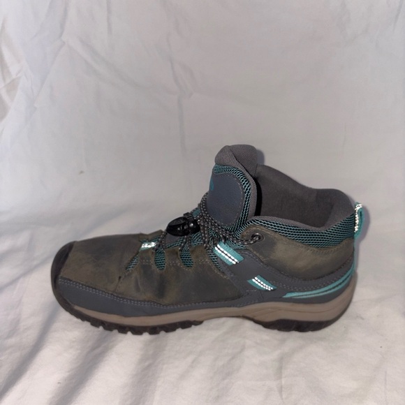 ⭐️KEEN Kids Targhee Waterproof Hiking Boots – Gray/Teal – Size US 4 Youth EUC - Picture 6 of 15
